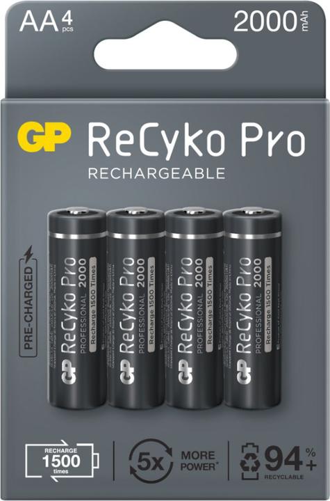 Image du produit GP Batteries ReCyko Pro AA (HR6) (4 pcs, AA, 2000 mAh)