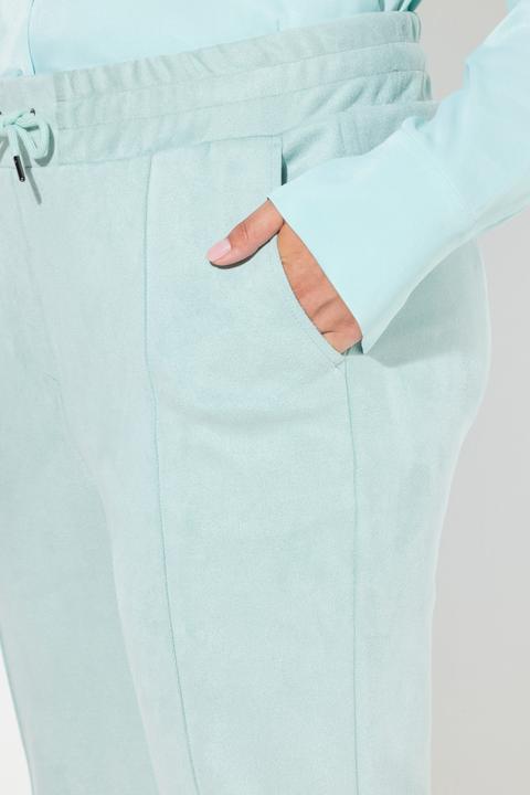 Immagine prodotto Ulla Popken Pantaloni modello Ruby in velours con taglio della gamba ampio e dritto e cintura elastica (60)