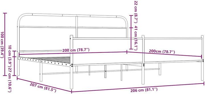 Image du produit vidaXL Bettgestell (200 x 200 cm)