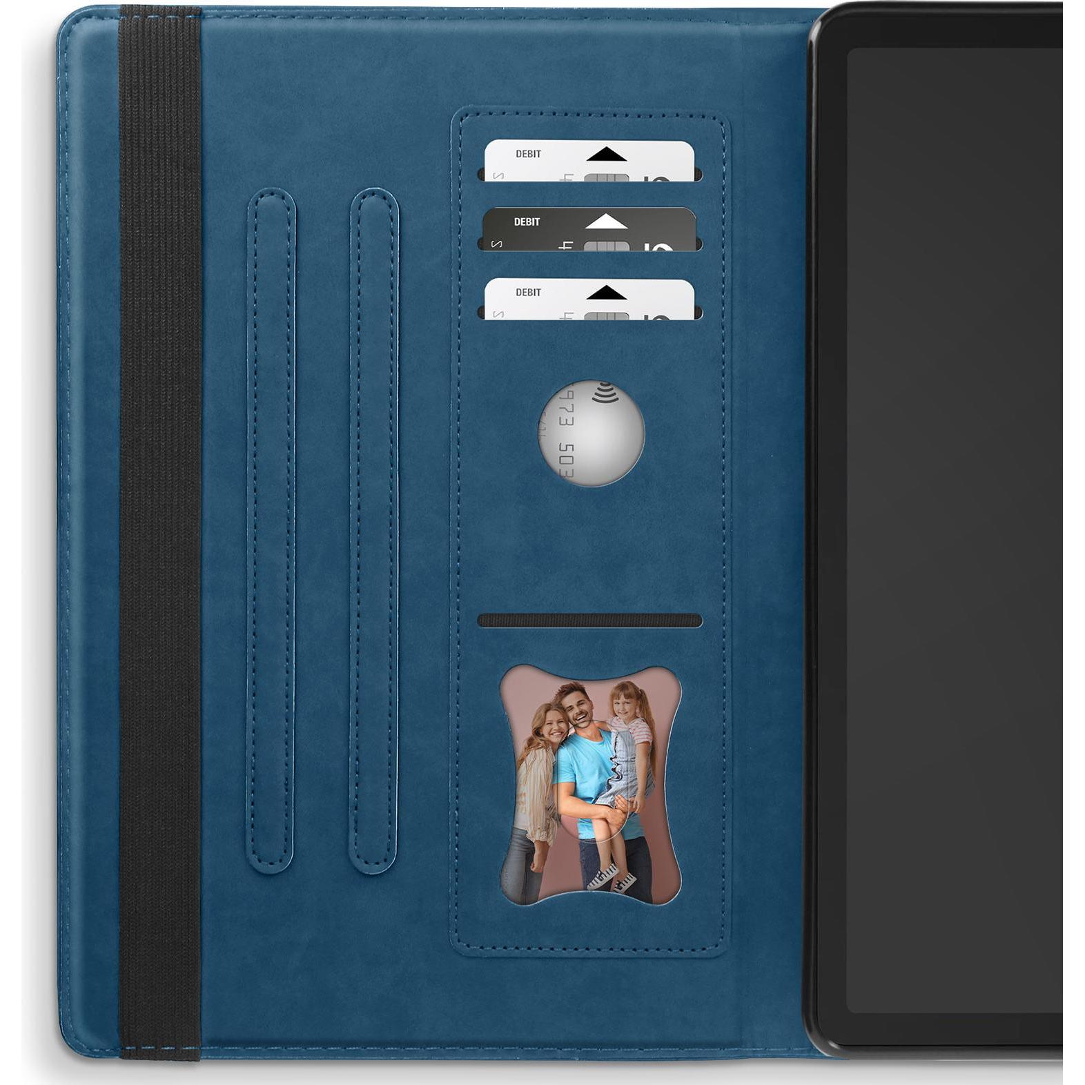 Avizar Business Etui, Fächer und Standfunktion Series (Galaxy Tab A9+), Tablet Hülle, Blau