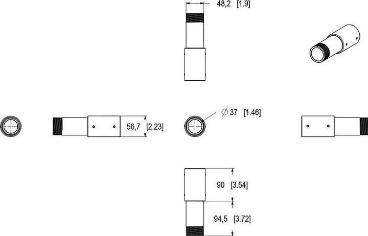 Produktbild Axis TP3908-E Ext. Pipe WH 15 cm