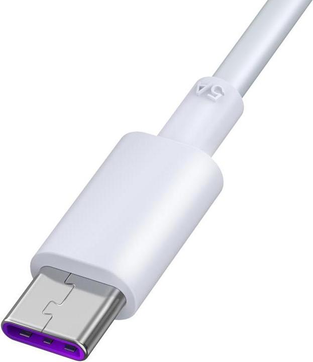 Actual product image Devia cable Shark USB - USB-C 1,5 m 5A white (1.50 m, 25 W)