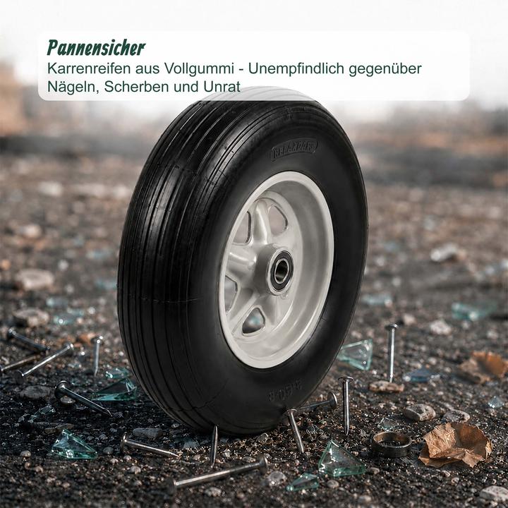 Produktbild Relaxdays 2x Schubkarrenrad