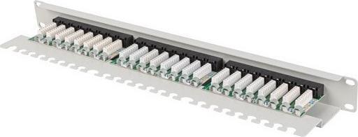 Produktbild Lanberg Patch Panel 24 Port 1u 19 Kat.6 Utp Z Organizerem Kablowym Szary
