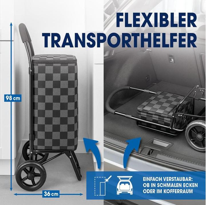 Produktbild Easymaxx Einkaufstrolley 52 l, Schwarz / Grau