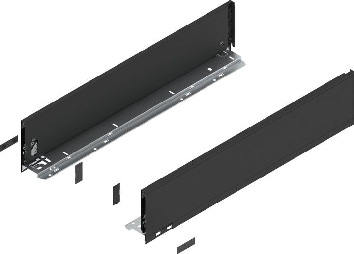Actual product image Blum LEGRABOX pure frame height K, NL 600, carbon black matt