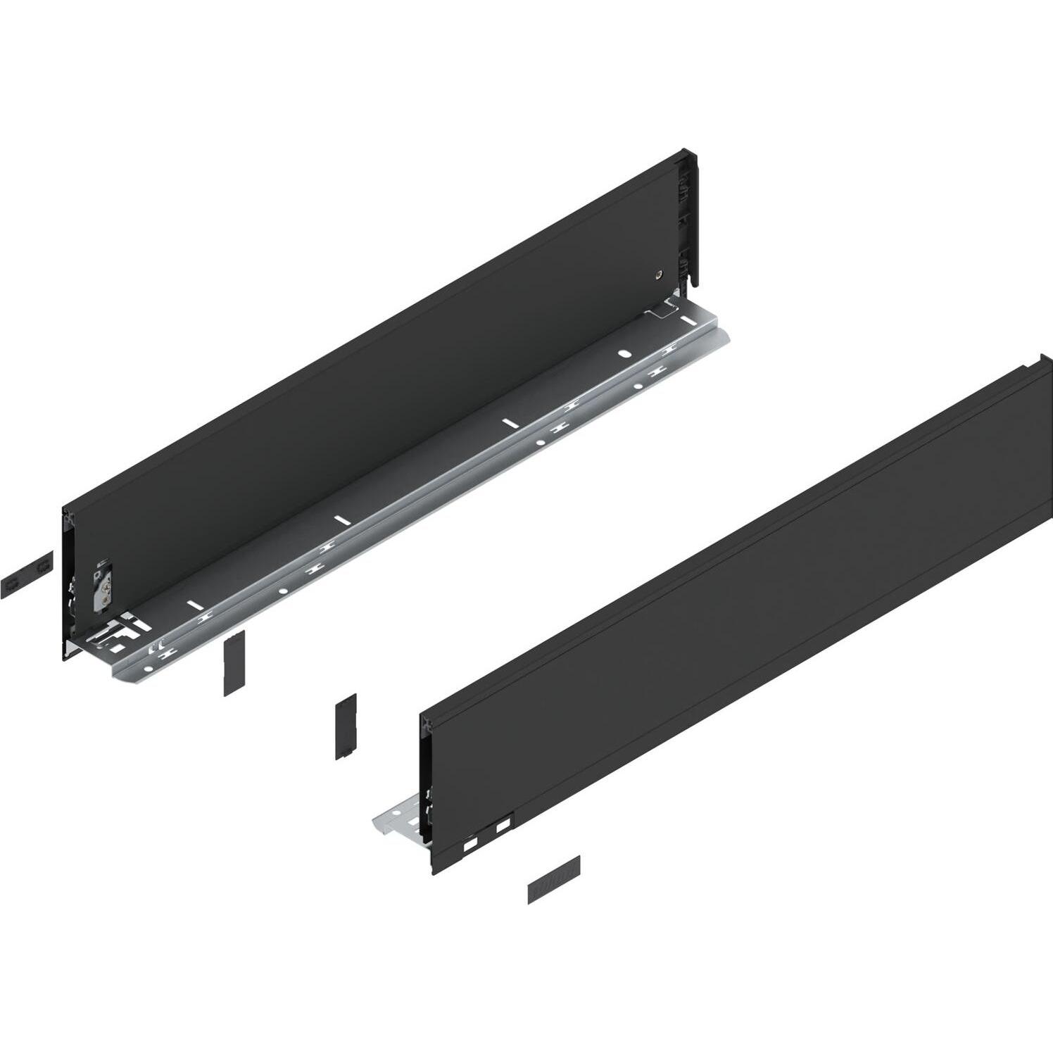Blum, Schubladenauszüge, LEGRABOX pure Zarge Höhe K, NL 600, Carbonschwarz-matt