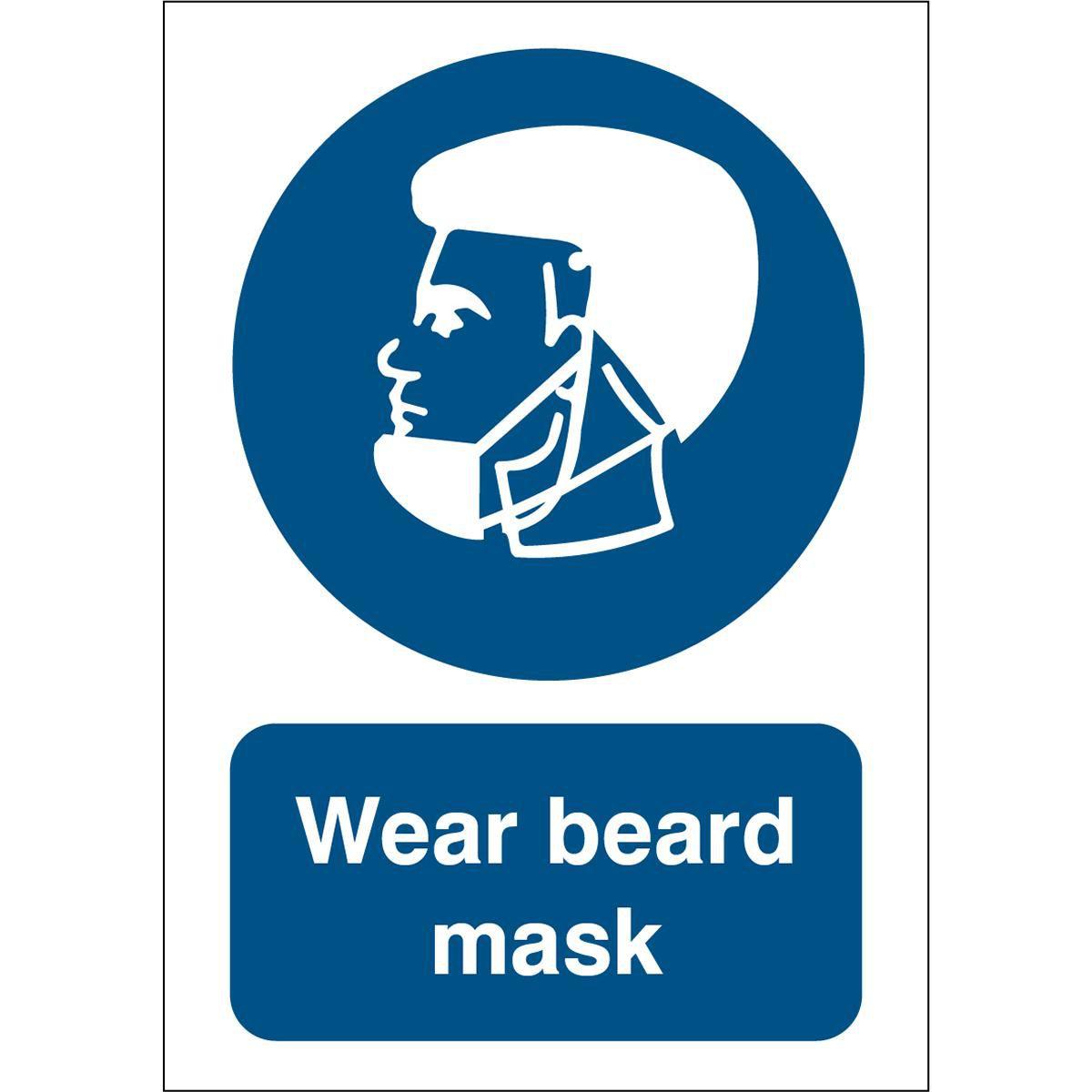 Brady, Etiketten, Safety Sign - Wear beard mask