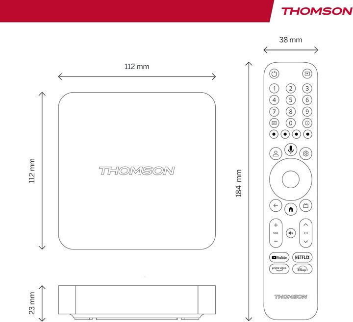 Actual product image Thomson Streaming Box: 4K (8 GB, Android 12)