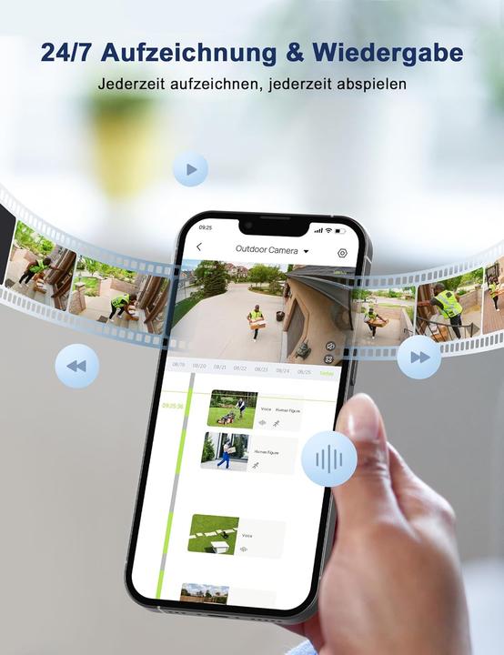 Actual product image GNCC 2K Überwachungskamera Outdoor mit Nachtsicht