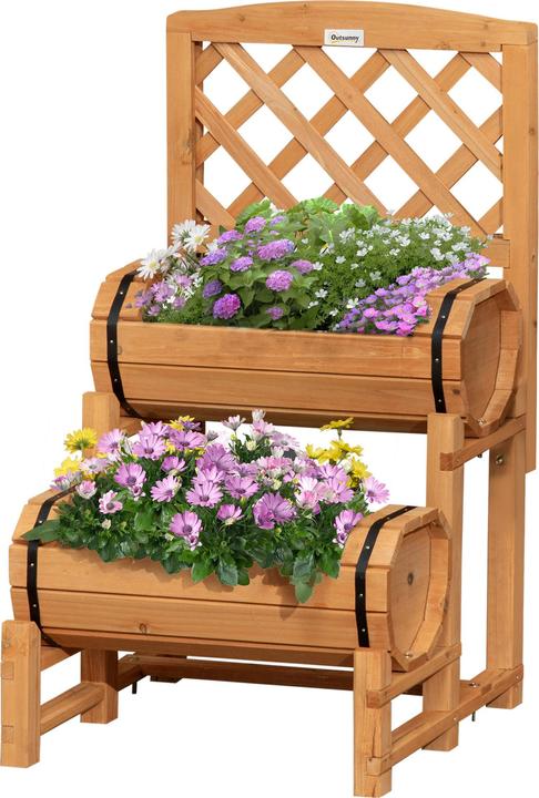 Produktbild Outsunny Blumenkasten mit Rankgitter