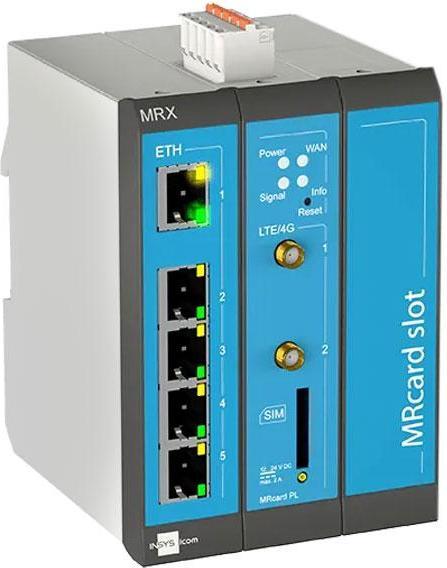 Actual product image Insys icom MRX3 LTE modular LTE router VPN LTE/HSPA/UMTS/EDGE/GPRS 5xEthernet 10/100BT 2xdig.A MRca...