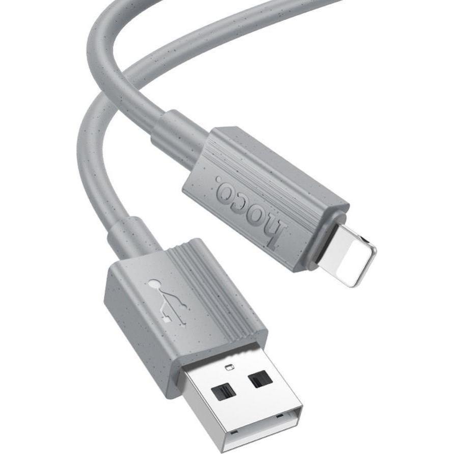 Hoco Cable Cable Usb A To Lightning 2,4A X107 1 M Gray (1 M), Cavo Usb