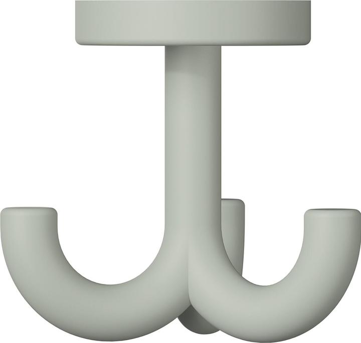 Actual product image Hewi Triple swivel hook 477.90B050 Height 70 mm, polyamide rock grey matt