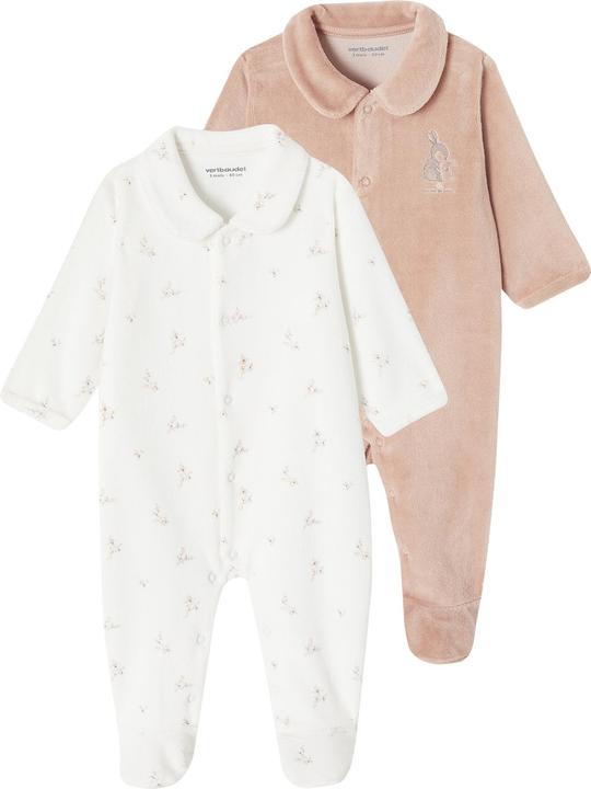 Produktbild Vertbaudet 2er-Pack Baby Samtstrampler mit Bio-Baumwolle (44)