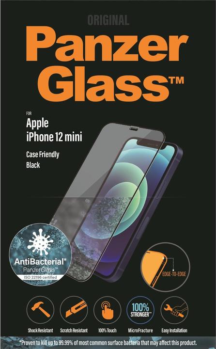 Actual product image PanzerGlass Edge-to-Edge (1 Piece, Apple iPhone 12 mini)