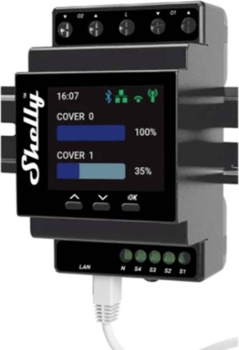 Shelly Pro Dual Cover PM (Schakelaandrijving)