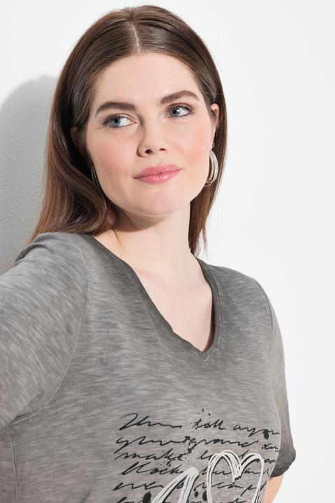 Produktbild Ulla Popken T-Shirt, Trachtenmotiv, Classic, V-Ausschnitt, Halbarm (60)