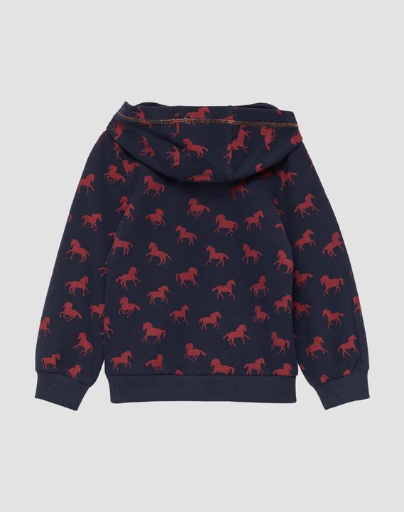Produktbild s.Oliver Sweatshirt Kapuzen-Sweatshirt mit All-over-Print (116, 122)