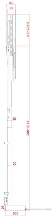 Produktbild myWall TV-Lift HP 66-3 max. 60 kg (88", 60 kg)