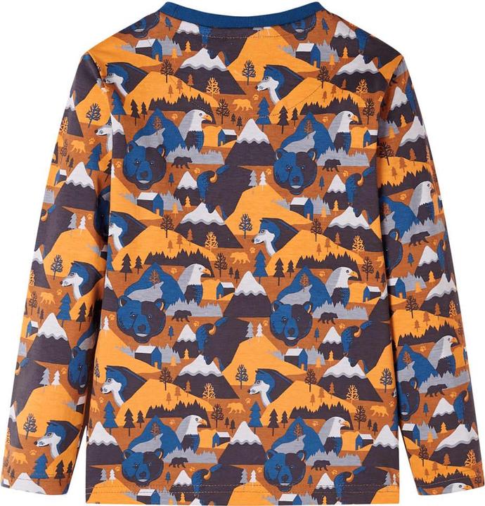 Produktbild vidaXL Kinderpyjama mit Langen Ärmeln Cognac 92,Material: 100 (92)