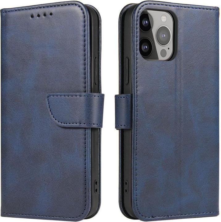 Hurtel Wallet Case with Stand for iPhone 15 Pro Magnet Case - Blue (Apple iPhone 15 Pro)