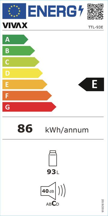 Energy Label Vivax TTL-93E (93 l)