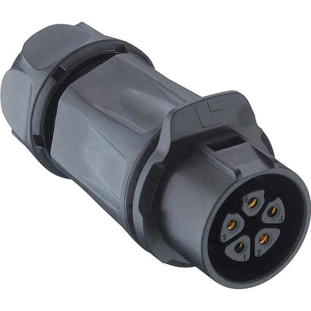Lumberg 0262 09 Rundsteckverbinder Kupplung, gerade Gesamtpolzahl: 9 1 St., Elektronikkabel + Stecker, Schwarz