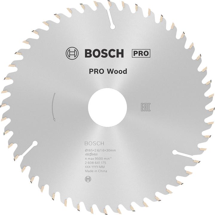 Actual product image Bosch Professional Zubehör PRO Wood circular saw blade, 165 x 2.6 x 30 mm