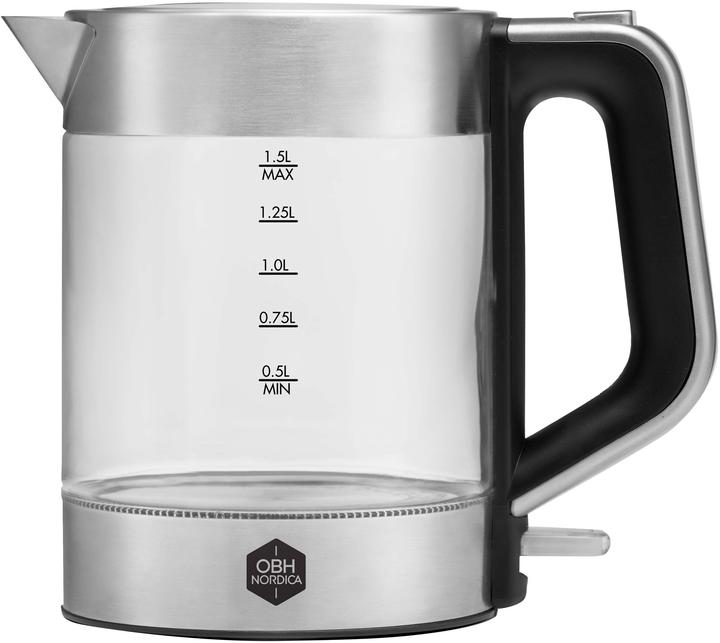 Produktbild OBH Nordica Venice Glass electric kettle Stainless steel, Transparent (1.50 l)