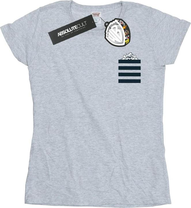 Produktbild Looney Tunes Taz Stripes Faux Pocket TShirt (XXL)