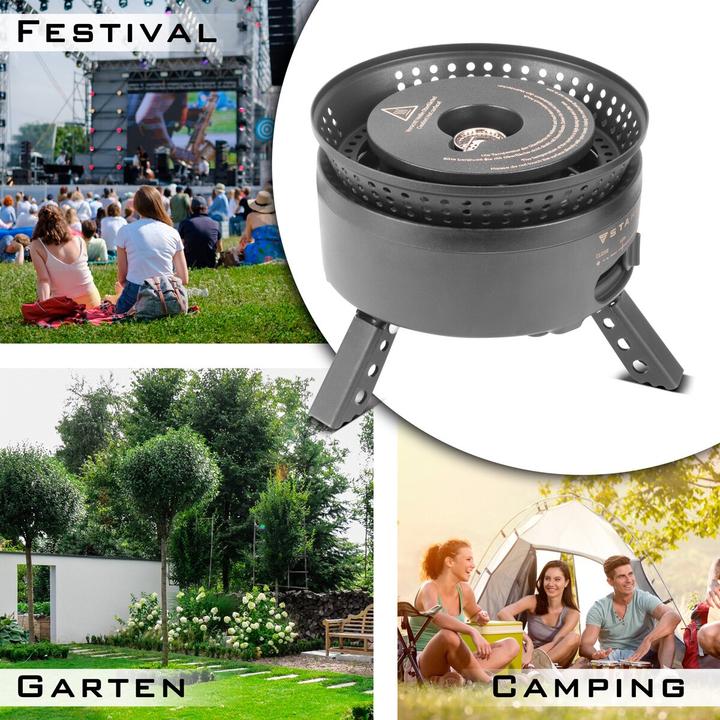 Actual product image Stahlwerk Camping cooker 2 in1 electric cooker Gas cooker Outdoor camping cooking set