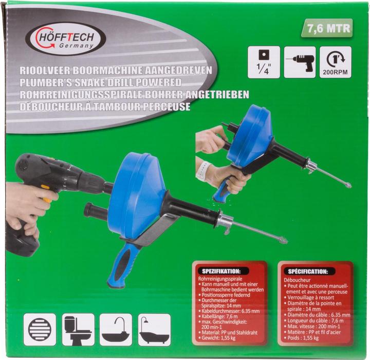 Image du produit Benson Déboucheur á tambour perceuse 7,6 m