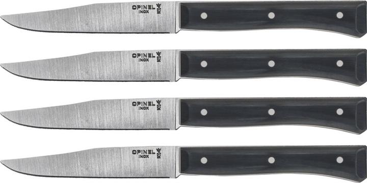 Opinel Facette slate, serrated, Box of 4 (4 Piece, Knife)