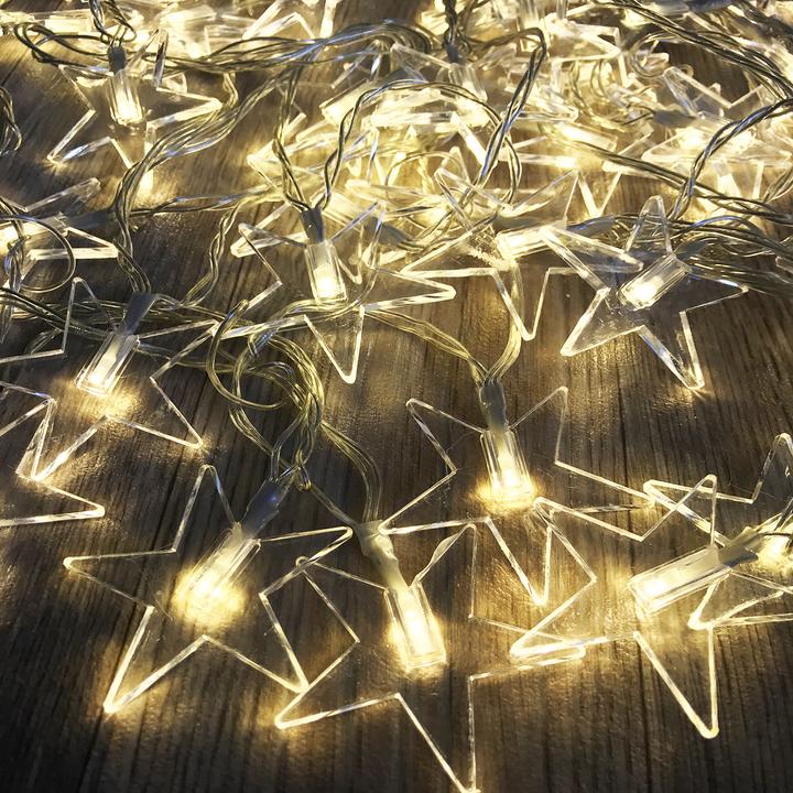 Actual product image Mojawo 48 LED star string lights indoor and outdoor warm white (7 m)