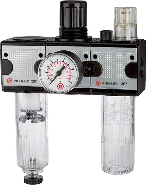Riegler Maintenance unit MULTIFIX thread G 1/2 ″ semi-automatic BG II 3000 l/min width 200.8 mm