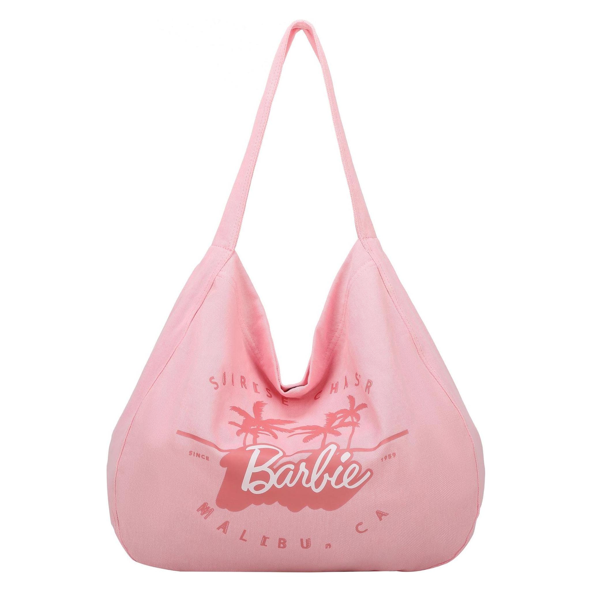 Fritzi Aus Preußen, Damen, Handtasche, Easy Limited Barbie Malibu Denim Schultertasche 48 Cm, Rosa