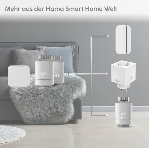 Productafbeelding Hama Slimme WLAN-verwarmingsregeling, 2x slimme radiatorthermostaat + regelcentrum