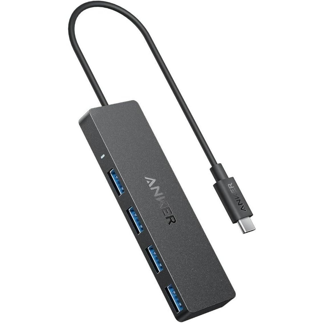 Anker Data Hub 4-in-1 (USB-C, 4 Ports), Dockingstation + USB Hub, Schwarz