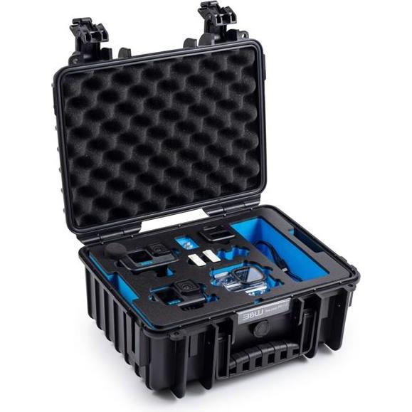 B&W International B&W action.case PP.117 schwarz für GoPro Hero 9-13, Action Cam Zubehör, Schwarz