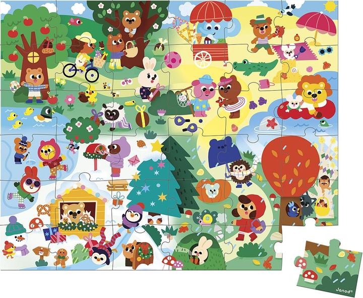 Actual product image Janod Puzzle Jahreszeiten (36 pieces)
