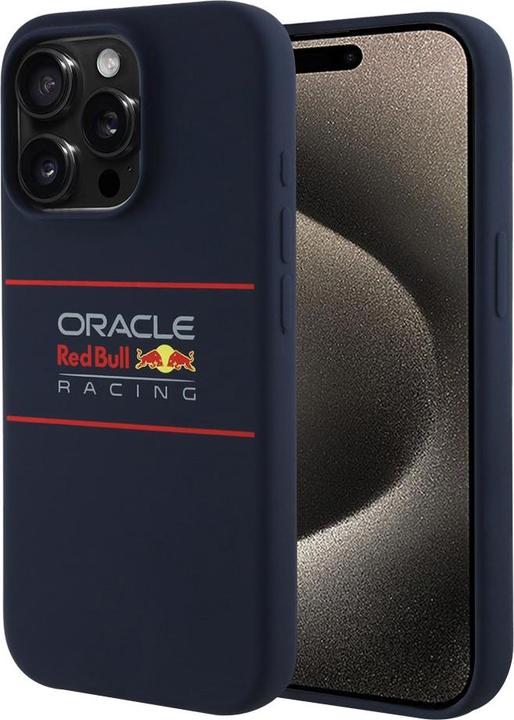 Immagine prodotto Red Bull RBHMP15X24SIHSRV Custodia rigida per iPhone 15 Pro Max 6,7" in silicone blu con logo orizzontale (Apple iPhone 15 Pro Max)