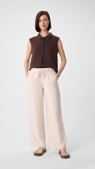 Actual product image Comma Hose Strukturierte Wide-Leg-Hose aus Viskosemix mit Elastikbund (44)