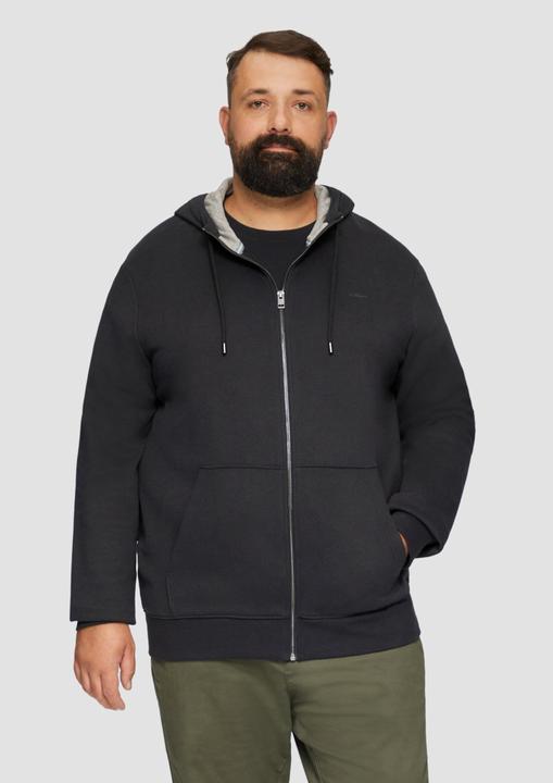 Produktbild S.Oliver Sweatshirt Jacke Sweatshirt-Jacke mit Kapuze und Logo (3XL)