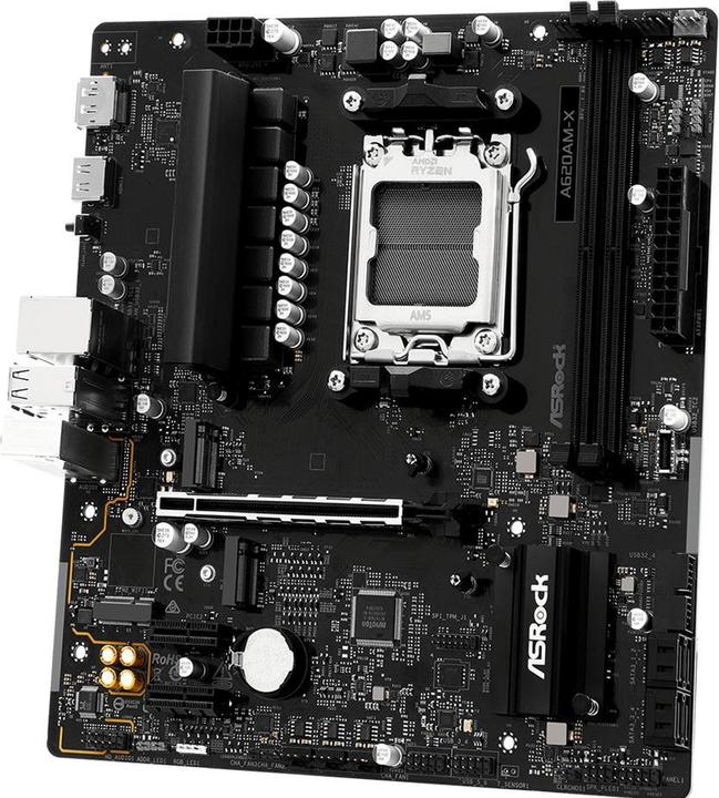 Productafbeelding AsRock A620AM Pro RS AM5 mATX HDMI/DP DDR5 (AM5, AMD A620, mATX)
