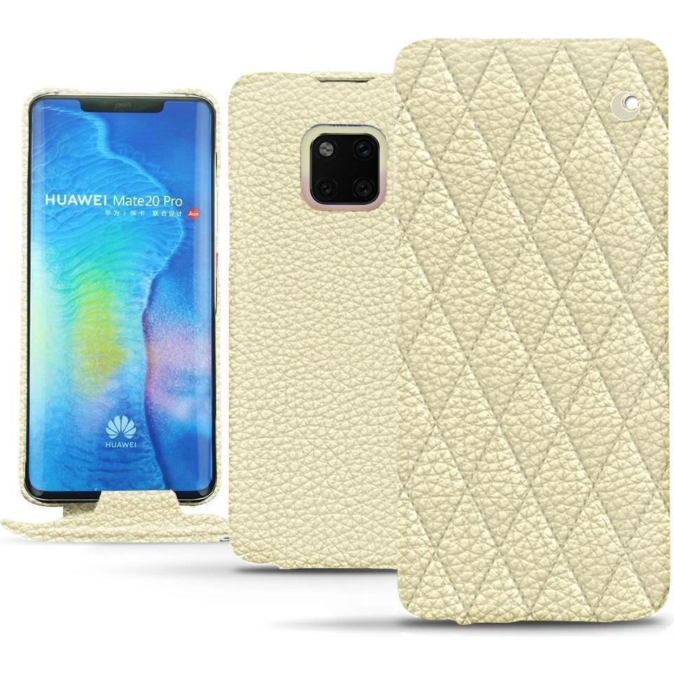 Thumbnail - Noreve Lederschutzhülle vertikal (Huawei Mate 20 Pro), Smartphone Hülle, Beige