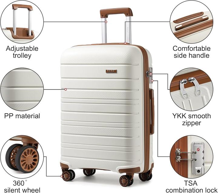Actual product image Kono Hartschalenkoffer mit TSA-Schloss (66 l)