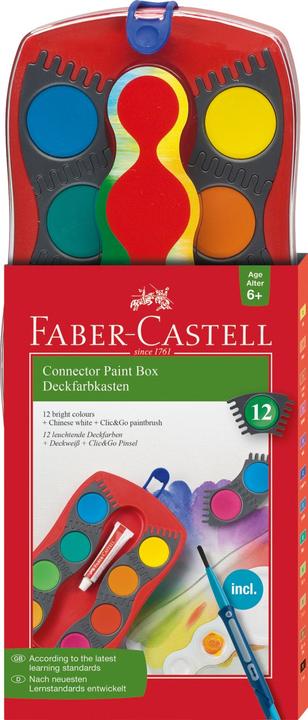 Faber-Castell Fontaine d'encre de connecteur (Lila, Noir, Rouge, Vert, Blanc, Rosier, Bleu)