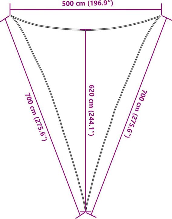 Produktbild vidaXL Sonnensegel (500 x 700 cm)
