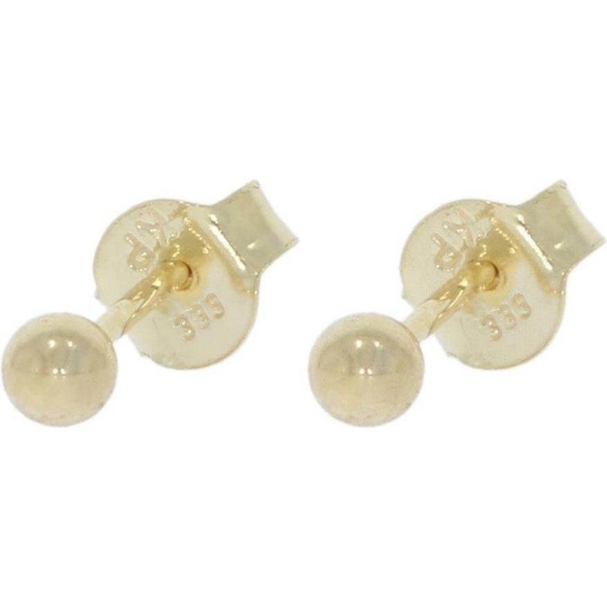 Luxxos, Ohrringe, Ohrstecker Kugel 3 mm aus 333 Gelbgold, (333 Gelbgold)
